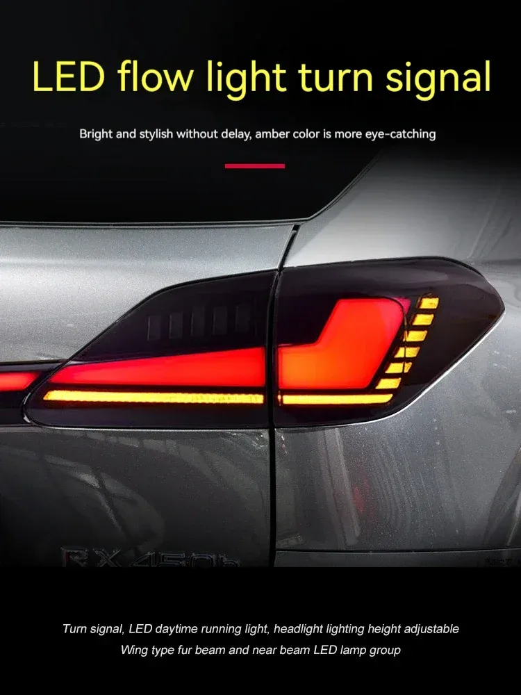 Задние LED-фонари динамический поворотник сквозные для Lexus RX (2009-2015), комплект, комплект, FT Carlight Carlight — фото 5