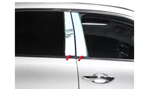 Накладки стоек дверей из нержавеющей стали 4 шт отделка окон QAA для Acura MDX 2014-2020 — фото 1