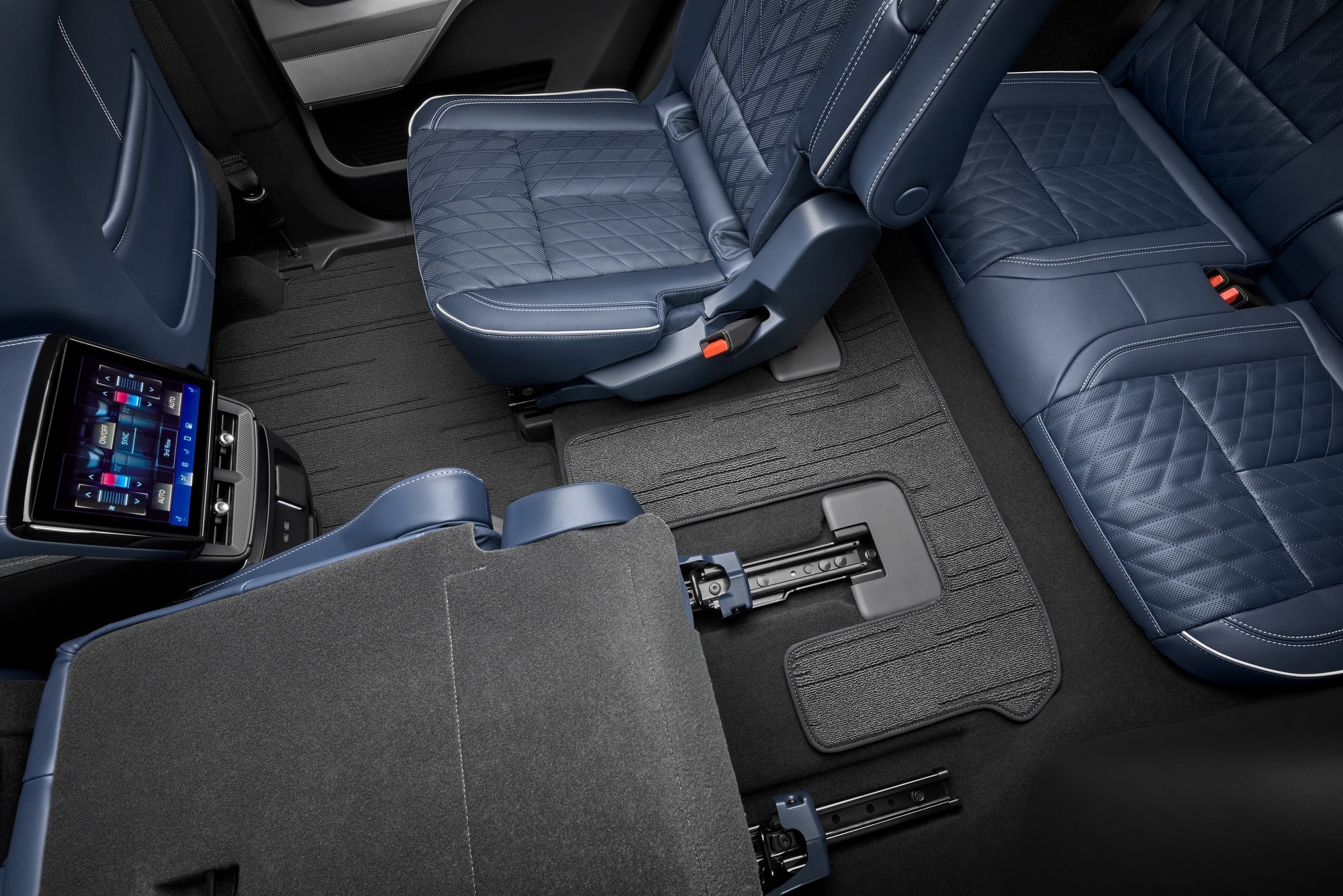 Текстильные коврики 1–3-го рядов для Cadillac VISTIQ I, чёрный Jet Black, 2-й ряд — кресла, GM — фото 4