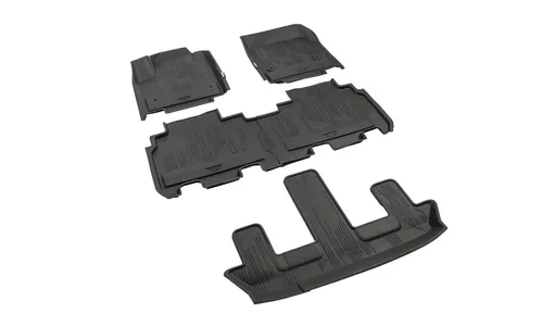 Объёмные коврики 1–3-го рядов для Cadillac VISTIQ I, чёрный Jet Black, 2-й ряд — кресла, GM — фото 2
