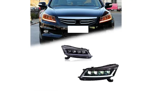Фары передние LED с ходовыми огнями для Honda Accord 8 (2008-2013), комплект, FT Carlight — фото 1