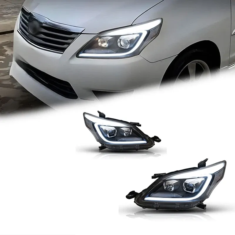 Фары передние LED с ходовыми огнями для Toyota Innova (2012-2015), комплект, комплект, FT Carlight Carlight — фото 1
