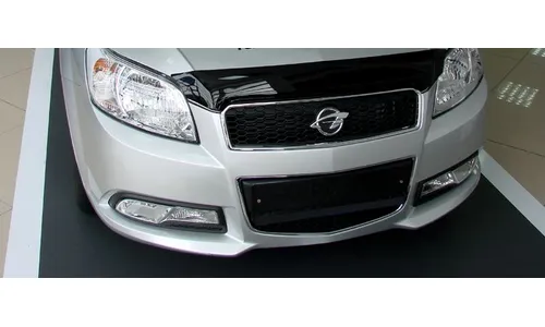 Дефлектор капота темный CHEVROLET AVEO Hb 2008-2011, RAVON R3, 15-., темный, NLD.SCHAVEH0812 / Шевроле Авео — фото 1