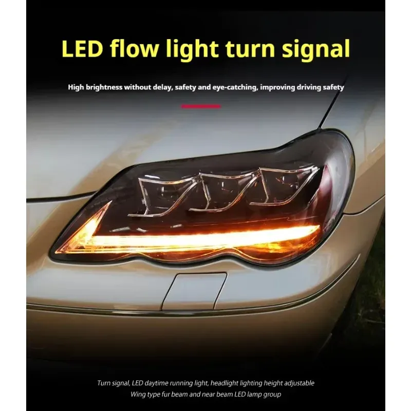 Фары передние LED с ходовыми огнями для Toyota Mark X (2005-2009), комплект, комплект, FT Carlight Carlight — фото 3