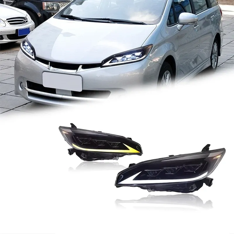 Фары передние LED с ходовыми огнями для Toyota Wish (2009-2015), комплект, комплект, FT Carlight Carlight — фото 1