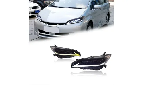 Фары передние LED с ходовыми огнями для Toyota Wish (2009-2015), комплект, комплект, FT Carlight Carlight — фото 1