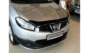 Дефлектор капота темный NISSAN QASHQAI 2010-2013/QASHQAI+2 2010-2014 / Ниссан Кашкай — фото 1