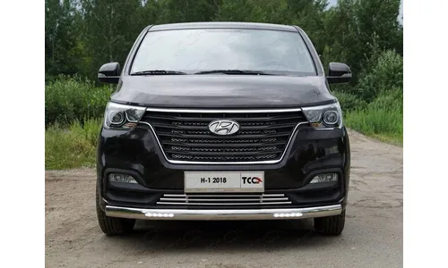 Защита передняя нижняя (овальная с ДХО) 75х42 мм HYUNH118-18 — фото 1