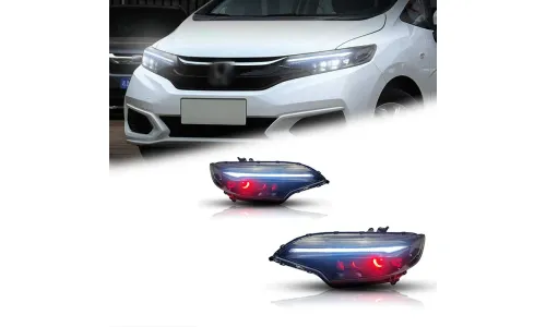 Фары передние LED с ходовыми огнями для Honda Fit GK5 (2014-2020), комплект, комплект, FT Carlight Carlight — фото 1
