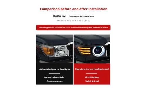 Фары передние LED с ходовыми огнями для Toyota Land Cruiser 70 (2007-2023), комплект, комплект, FT Carlight Carlight — фото 7