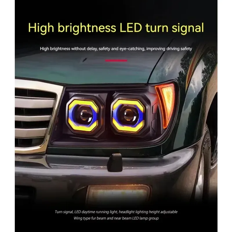 Фары передние LED с ходовыми огнями для Toyota Land Cruiser 100 (1998-2007), комплект, комплект, FT Carlight Carlight — фото 2