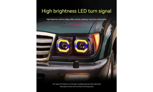 Фары передние LED с ходовыми огнями для Toyota Land Cruiser 100 (1998-2007), комплект, комплект, FT Carlight Carlight — фото 2
