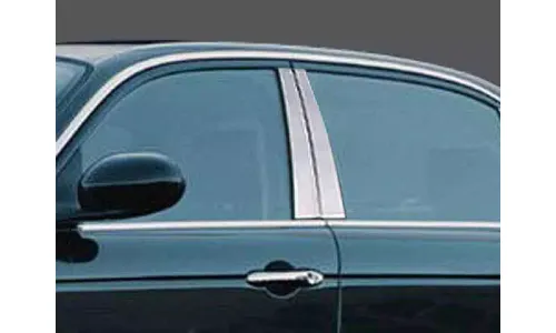 Накладки стоек дверей из нержавеющей стали 4 шт отделка двери QAA для Jaguar XJ8 2004-2008 — фото 1