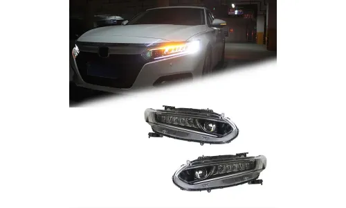 Фары передние LED с ходовыми огнями для Honda Accord 10 (2018-2022), комплект, комплект, FT Carlight Carlight — фото 1