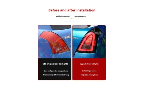 Задние LED-фонари динамический поворотник для Suzuki Swift (2005-2016), комплект, комплект, FT Carlight Carlight — фото 7