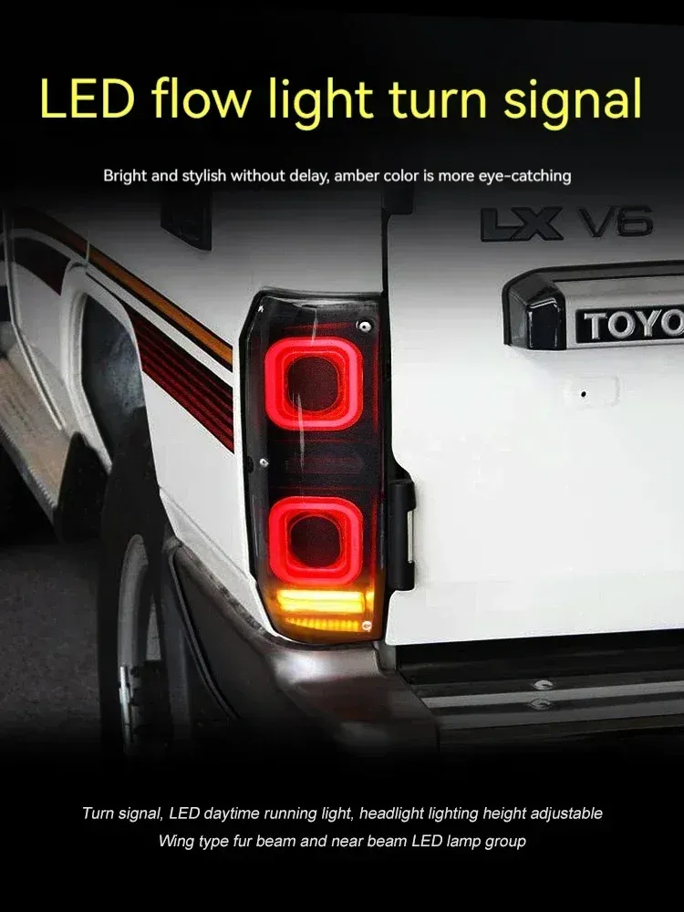 Задние LED-фонари динамический поворотник для Toyota Land Cruiser 70 (1984-2024), комплект, комплект, FT Carlight Carlight — фото 4