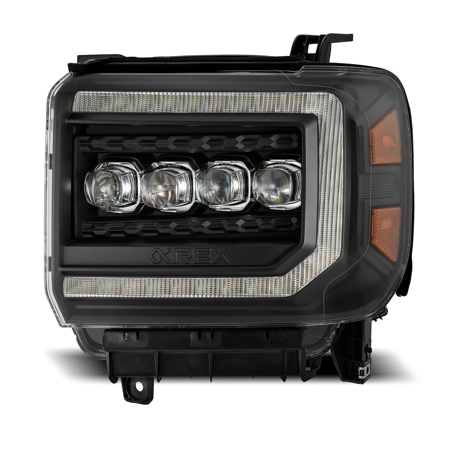 Фары светодиодные Black NOVA для GMC Sierra 1500/2500/3500 2015–2018, AlphaRex — фото 3