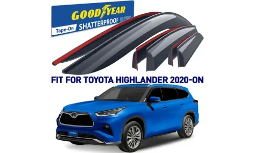 Дефлекторы боковых окон 20-23 Toyota Highlander, накладные, GoodYear — фото 1
