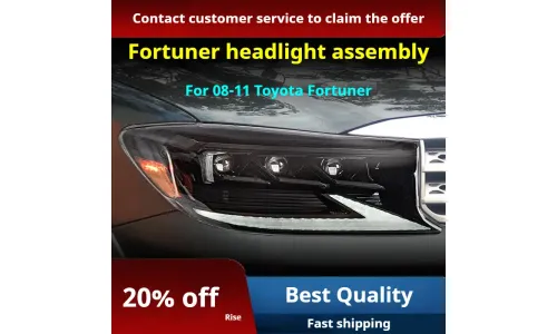 Фары передние LED с ходовыми огнями для Toyota Fortuner (2008-2011), комплект, комплект, FT Carlight Carlight — фото 2