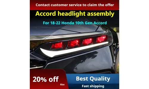 Фары передние LED с ходовыми огнями для Honda Accord 10 (2018-2023), комплект, комплект, FT Carlight Carlight — фото 2