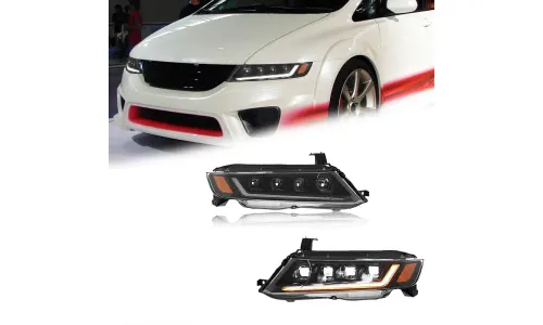 Фары передние LED с ходовыми огнями для Honda Odyssey (2004-2008), комплект, FT Carlight — фото 1