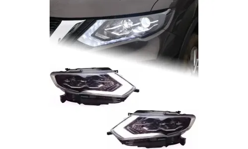 Фары передние LED с ходовыми огнями для Nissan X-Trail (2017-2021), комплект, комплект, FT Carlight Carlight — фото 1