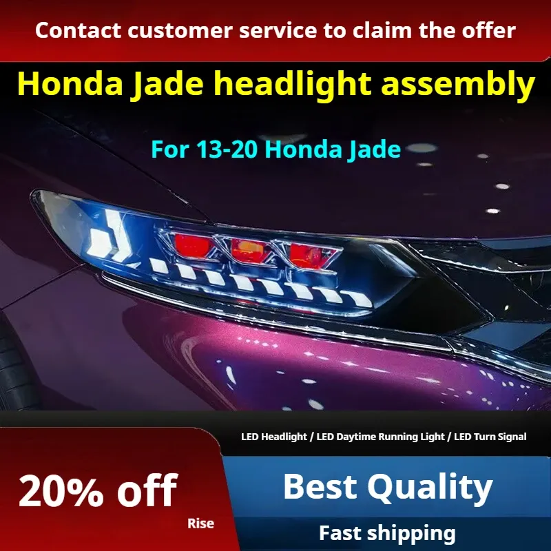 Фары передние LED с ходовыми огнями для Honda Jade (2013-2020), комплект, комплект, FT Carlight Carlight — фото 2
