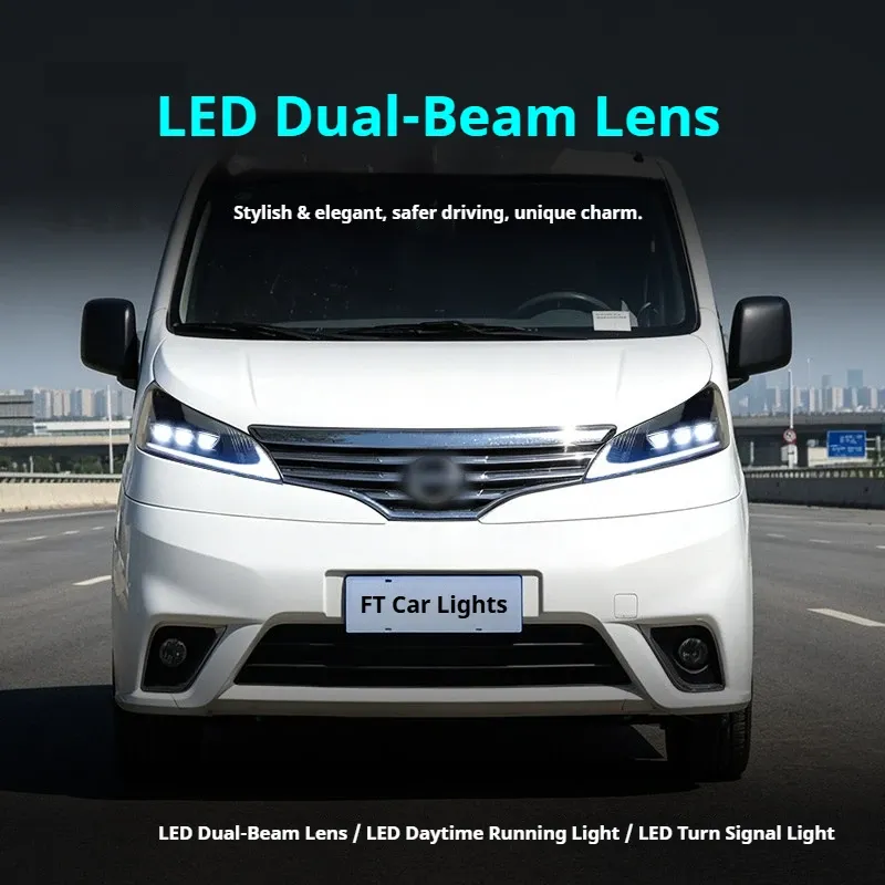 Фары передние LED с ходовыми огнями для Nissan NV200 (2010-2018), комплект, комплект, FT Carlight Carlight — фото 4
