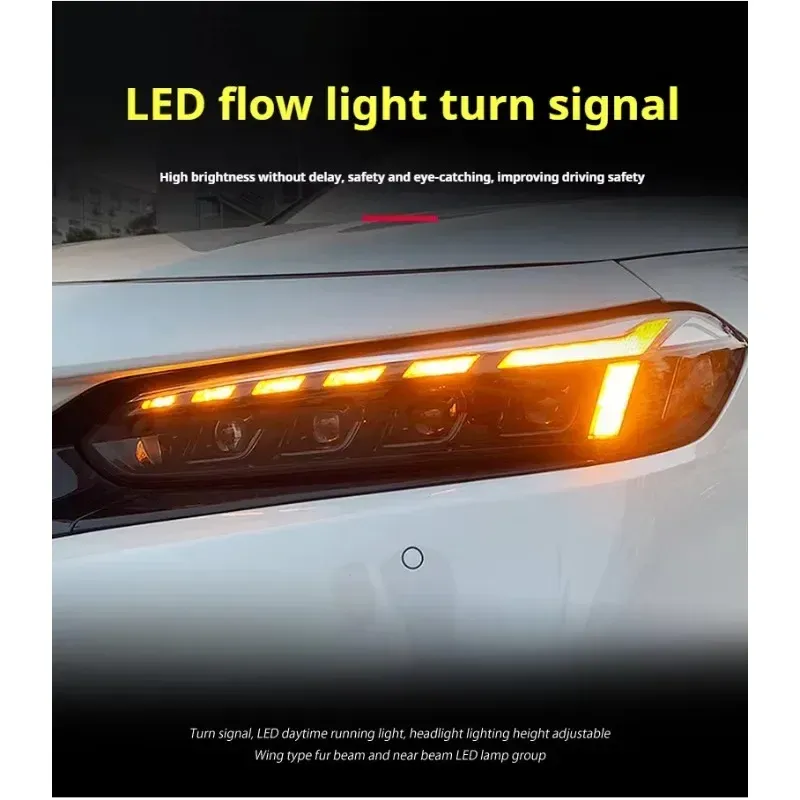 Фары передние LED с ходовыми огнями для Honda Civic 11 (2022-2025), комплект, FT Carlight — фото 3