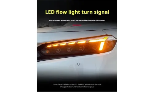 Фары передние LED с ходовыми огнями для Honda Civic 11 (2022-2025), комплект, FT Carlight — фото 3