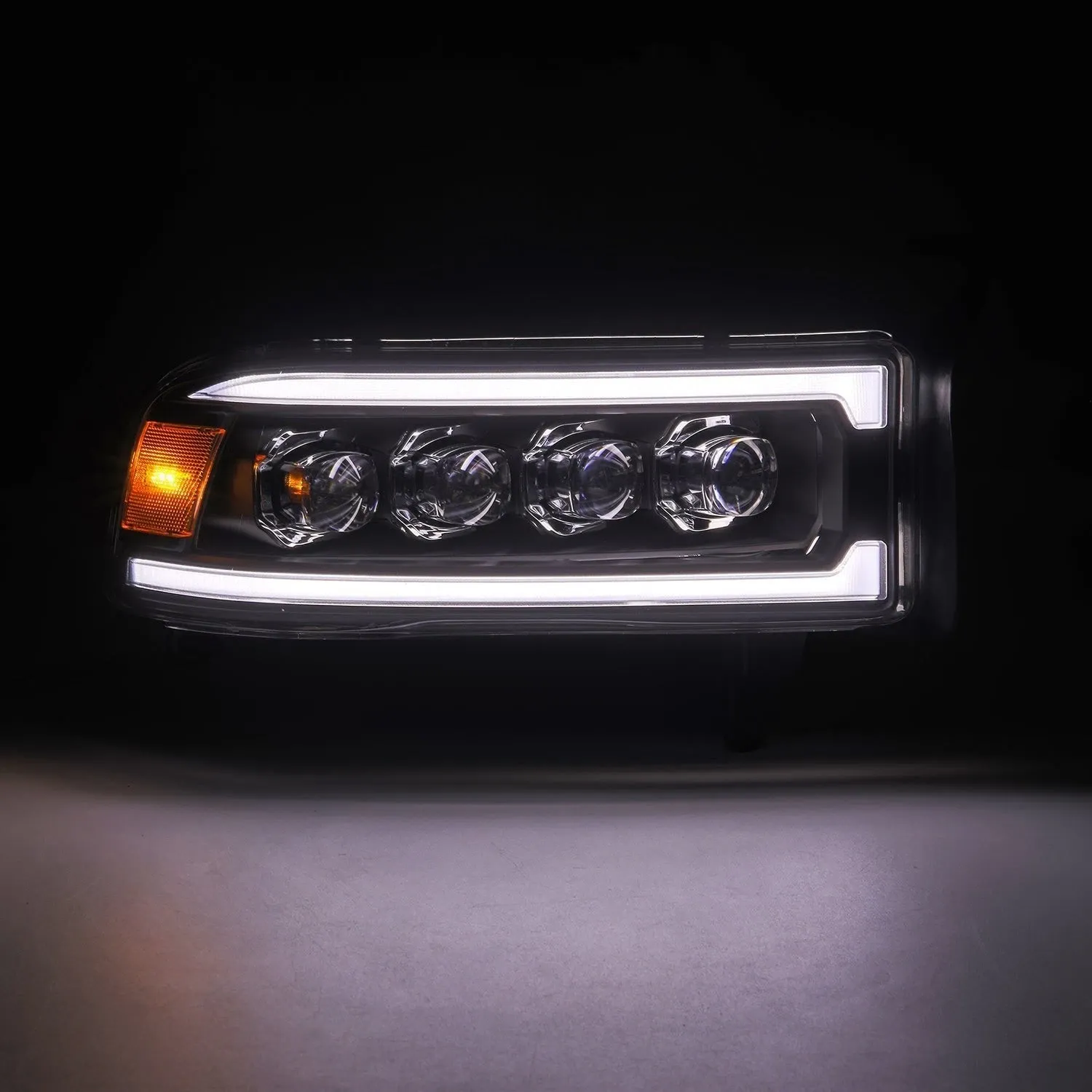 Фары проекторные светодиодные Black Nova для Dodge Ram 1500 1999–2001, AlphaRex — фото 6