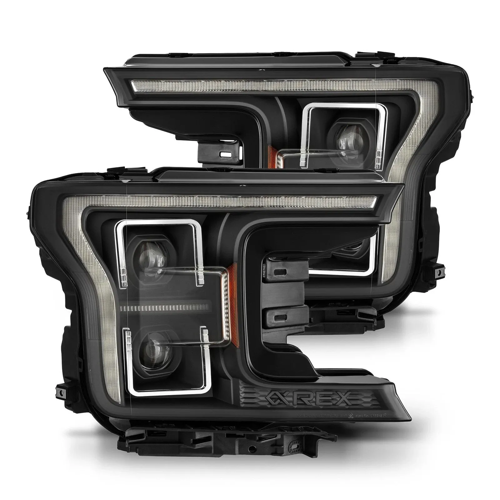 Фары проекторные Pro MK II Black для Ford F-150 XL/XLT 2018–2020, AlphaRex — фото 3