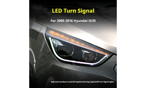 Фары передние LED с ходовыми огнями для Hyundai IX35 (2009-2016), комплект, комплект, FT Carlight Carlight — фото 3