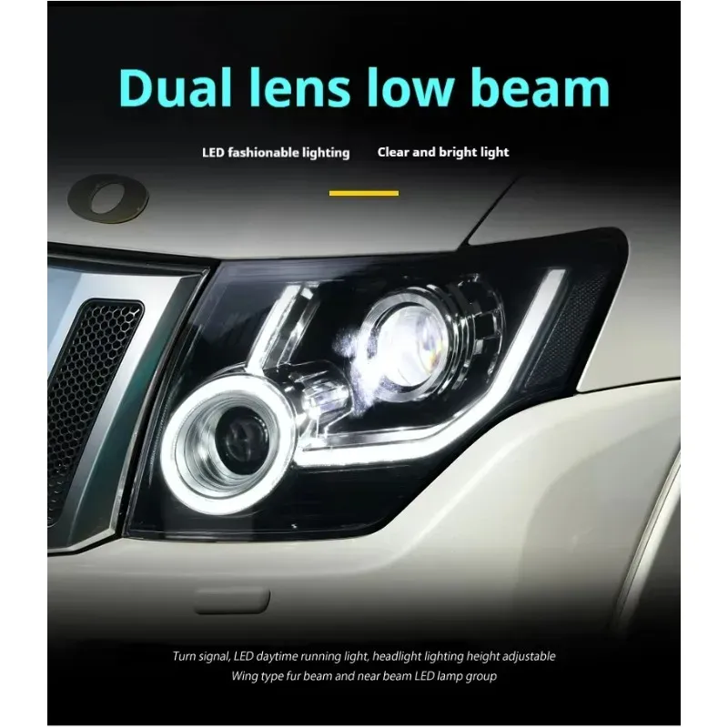 Фары передние LED с ходовыми огнями для Mitsubishi Pajero V93/V97/V87 (2006-2021), комплект, комплект, FT Carlight Carlight — фото 3