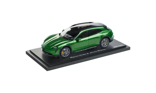 Масштабная модель Porsche Taycan Turbo S Cross Turismo, Limited Edition, Scale 1:18, Mamba Green Metallic, оригинал — фото 1
