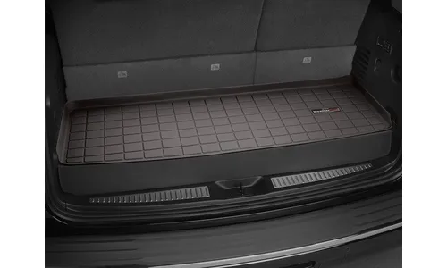 Коврик в багажник Cadillac Escalade 2015-, короткая база, какао, резиновый, после 3-го ряда сидений, WeatherTech — фото 1