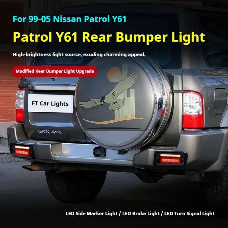 Задние LED-фонари динамический поворотник для Nissan Patrol Y61 (1999-2005), комплект, комплект, FT Carlight Carlight — фото 5
