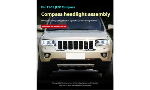 Фары передние LED с ходовыми огнями для Jeep Compass / Grand Cherokee (2011-2016), комплект, комплект, FT Carlight Carlight — фото 5