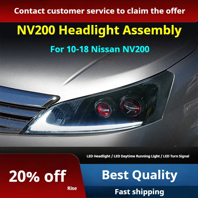 Фары Full LED проектор ДХО для Nissan NV200 (2010-2018), комплект, комплект, FT Carlight Carlight — фото 2