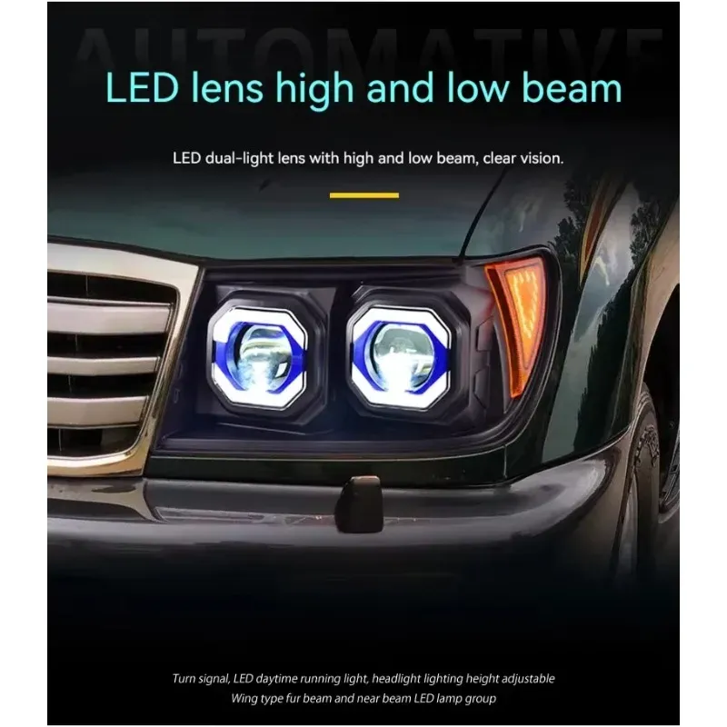Фары передние LED с ходовыми огнями для Toyota Land Cruiser 100 (1998-2007), комплект, комплект, FT Carlight Carlight — фото 3