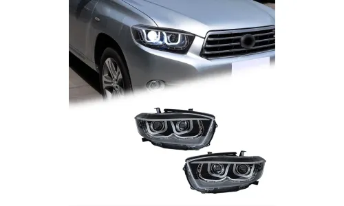 Фары Full LED проектор ДХО для Toyota Highlander (2009-2011), комплект, комплект, FT Carlight Carlight — фото 1