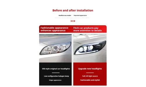 Фары передние LED с ходовыми огнями для Chevrolet Malibu (2012-2014), комплект, комплект, FT Carlight Carlight — фото 6
