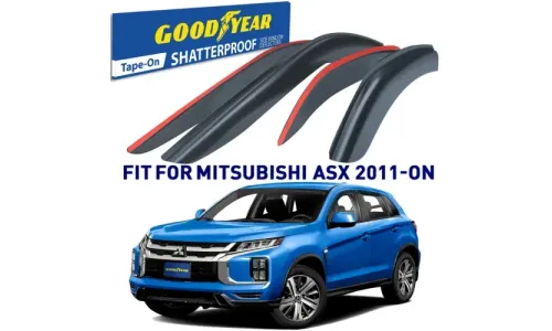 Дефлекторы боковых окон 2011-2023 Mitsubishi ASX, накладные, GoodYear — фото 1