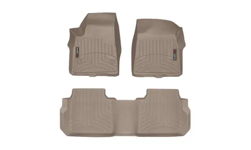 Ковры салона Floorliners, 1-2 ряд Cadillac XT6 2020-2023, бежевый, Weathertech — фото 1
