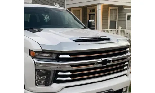 Хромированная защита капота дефлектор для 20–25 Silverado2500 3500 — фото 1