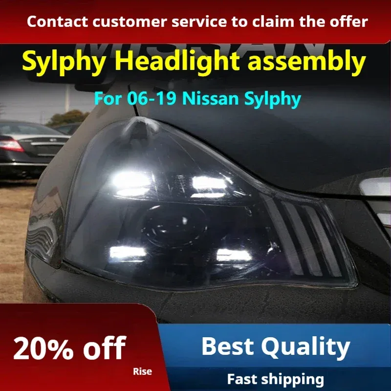 Фары передние LED с ходовыми огнями для Nissan Sylphy/Sentra (2006-2019), комплект, комплект, FT Carlight Carlight — фото 2