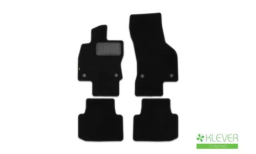 Коврики в салон Klever Standard VOLKSWAGEN Passat B8, 2014-2020, 2019-, седан, универсал, 4 шт. (текстиль) / Фольксваген Пассат — фото 1