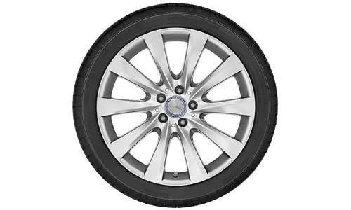 Диск колесный R19 Mercedes C-class W205, S205, C205, A205 , «Серебристый ванадий», 10 спиц, передний мост, оригинал — фото 1