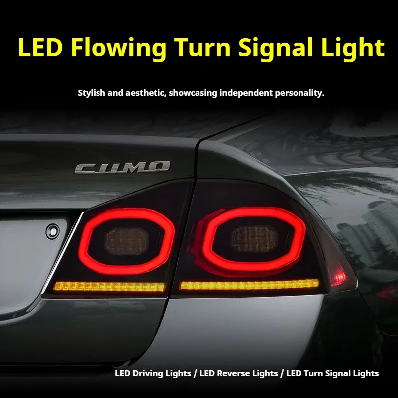 Задние LED-фонари динамический поворотник для Honda Civic FD1/FD2 (2006-2015), комплект, комплект, FT Carlight Carlight — фото 4