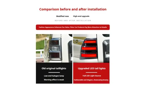Задние LED-фонари динамический поворотник для Mitsubishi Pajero V93/V97 (2006-2020), комплект, комплект, FT Carlight Carlight — фото 7